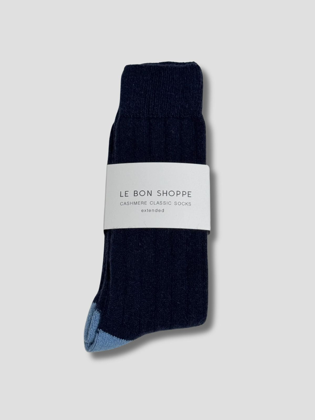 Extended Cashmere Blend Socks - Navy