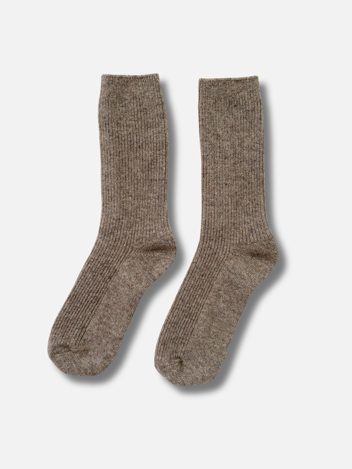 Winter Sparkle Socks - Nutmeg