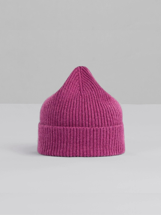 Wool Beanie - Rhubarb