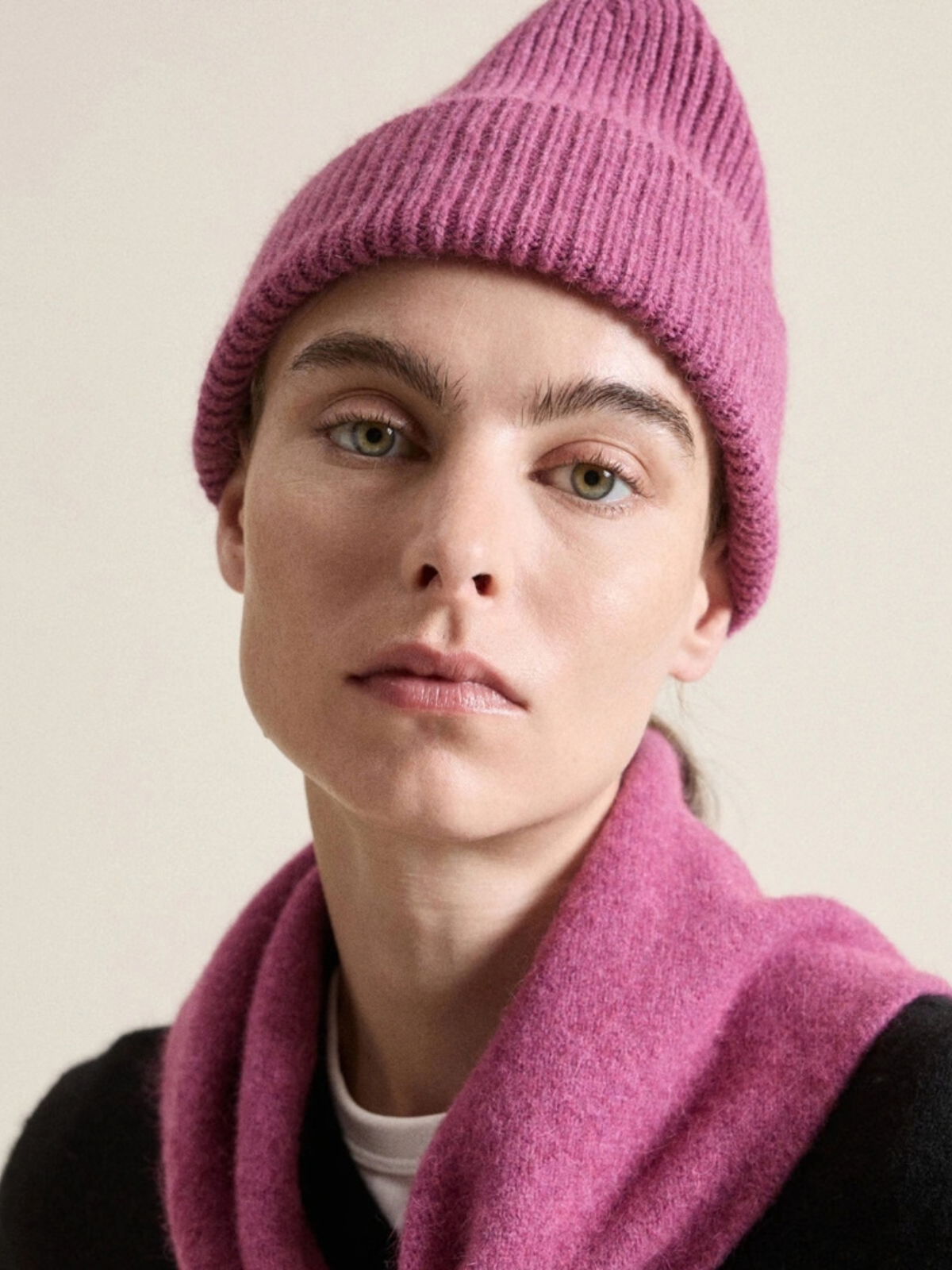 Wool Beanie - Rhubarb