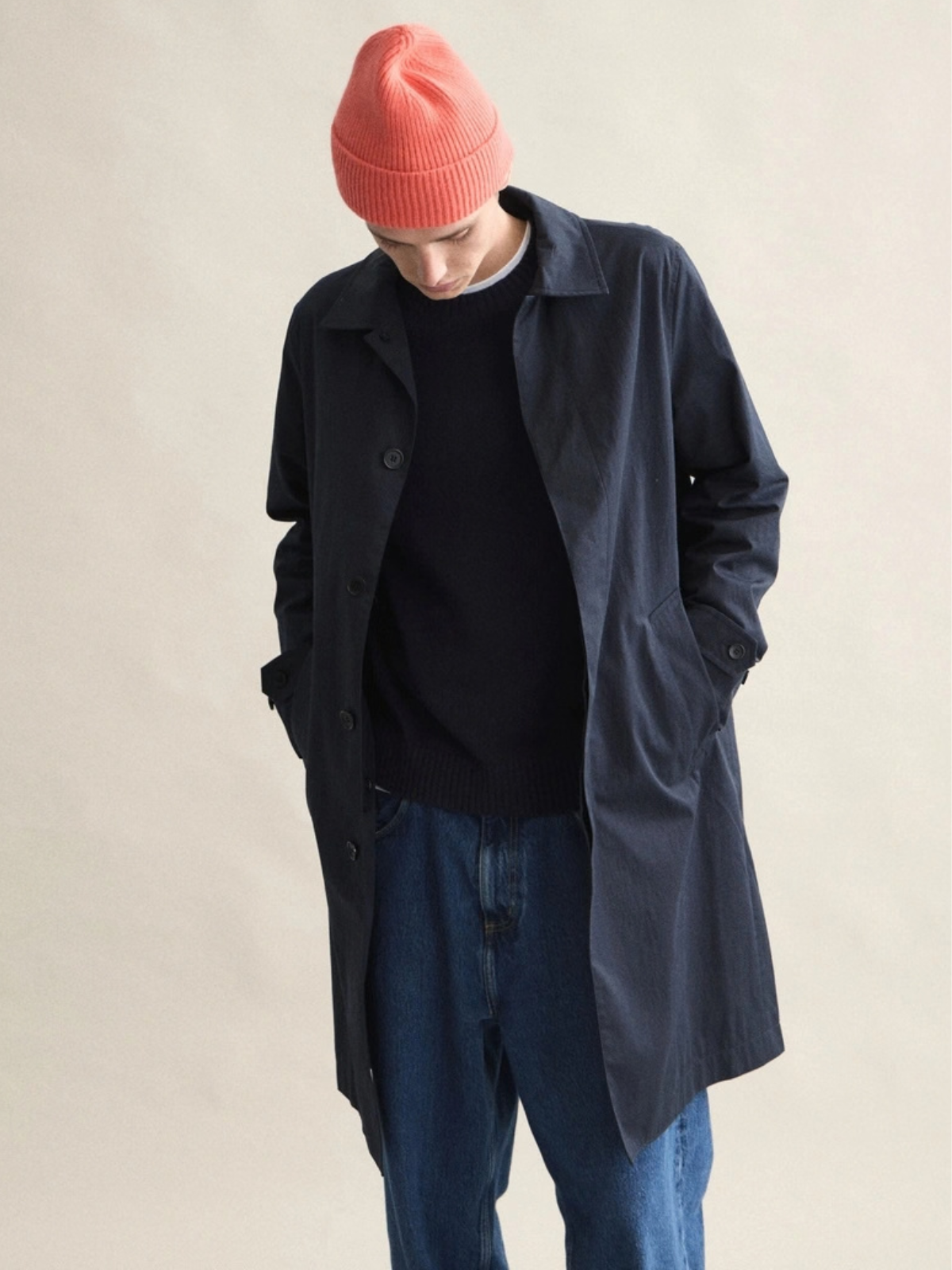 Wool Beanie - Salmon