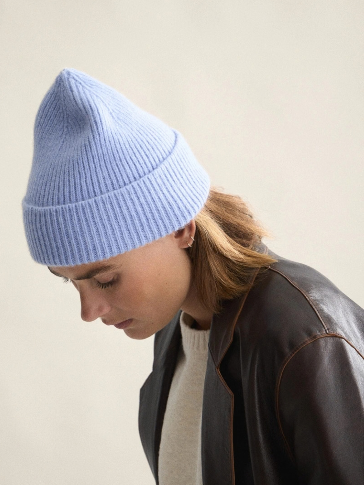 Wool Beanie - Sky Blue