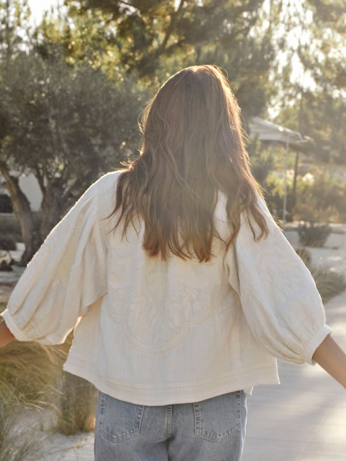 Avery Embroidered Jacket - Ivory