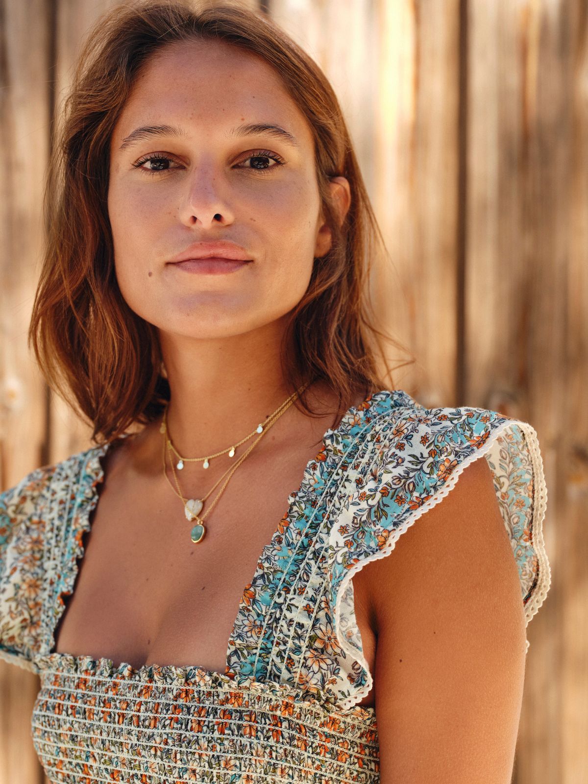 Jaci  Print Sundress - Aqua