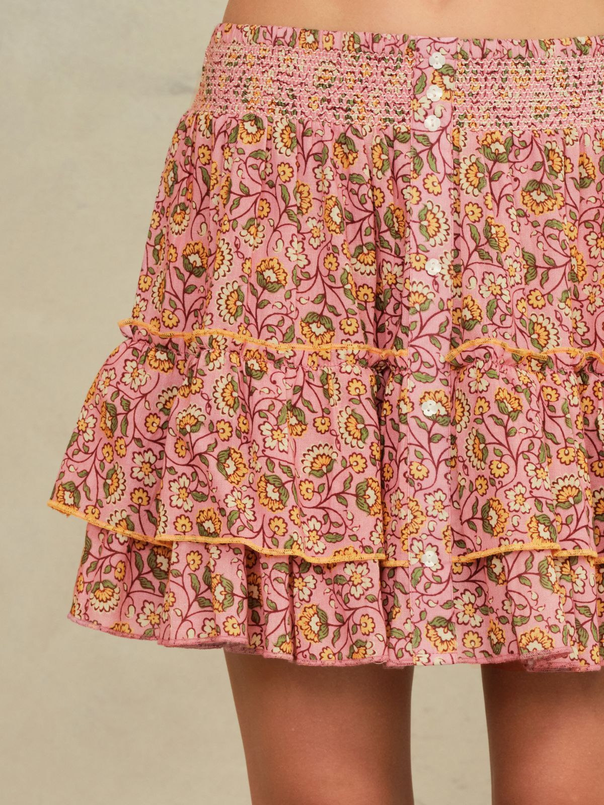 Ceci Print Mini Skirt - Pink
