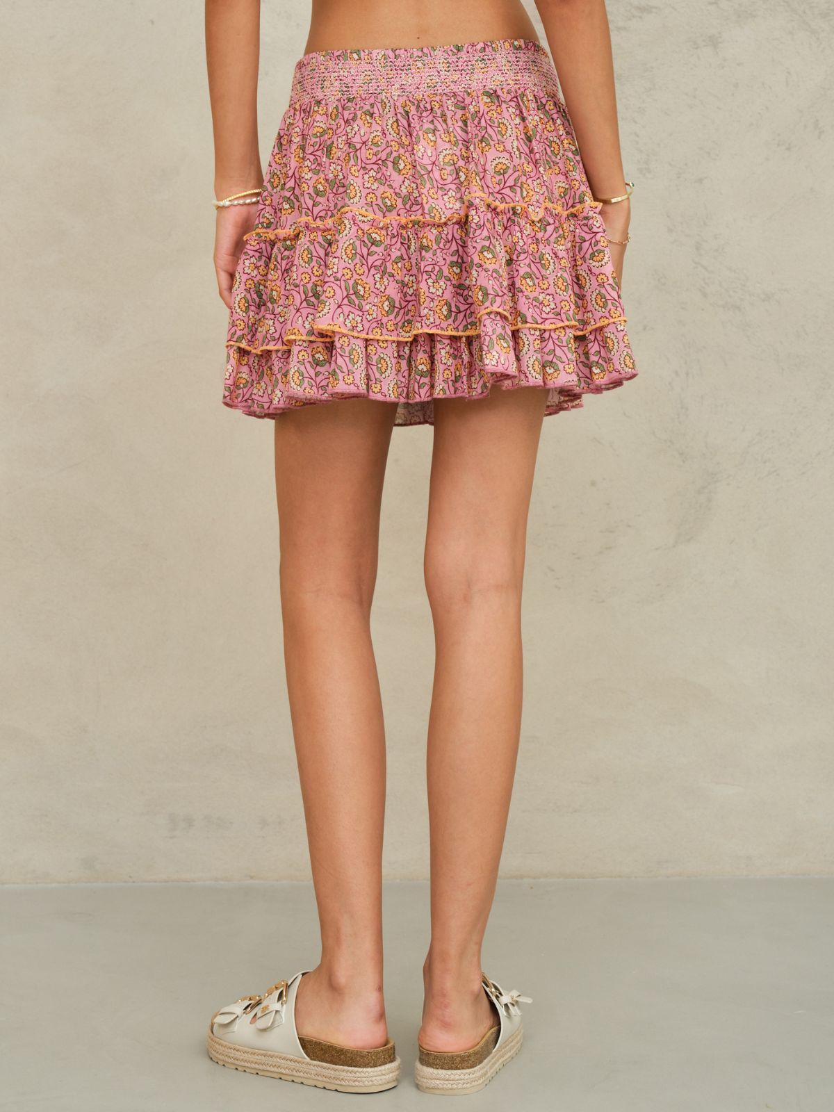 Ceci Print Mini Skirt - Pink
