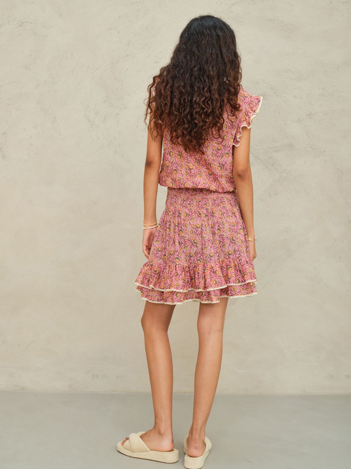 Ceci print Sundress - Pink