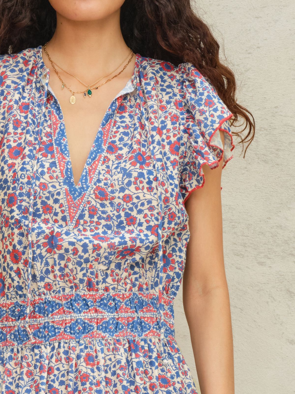 Della Print Maxi Dress - Blue