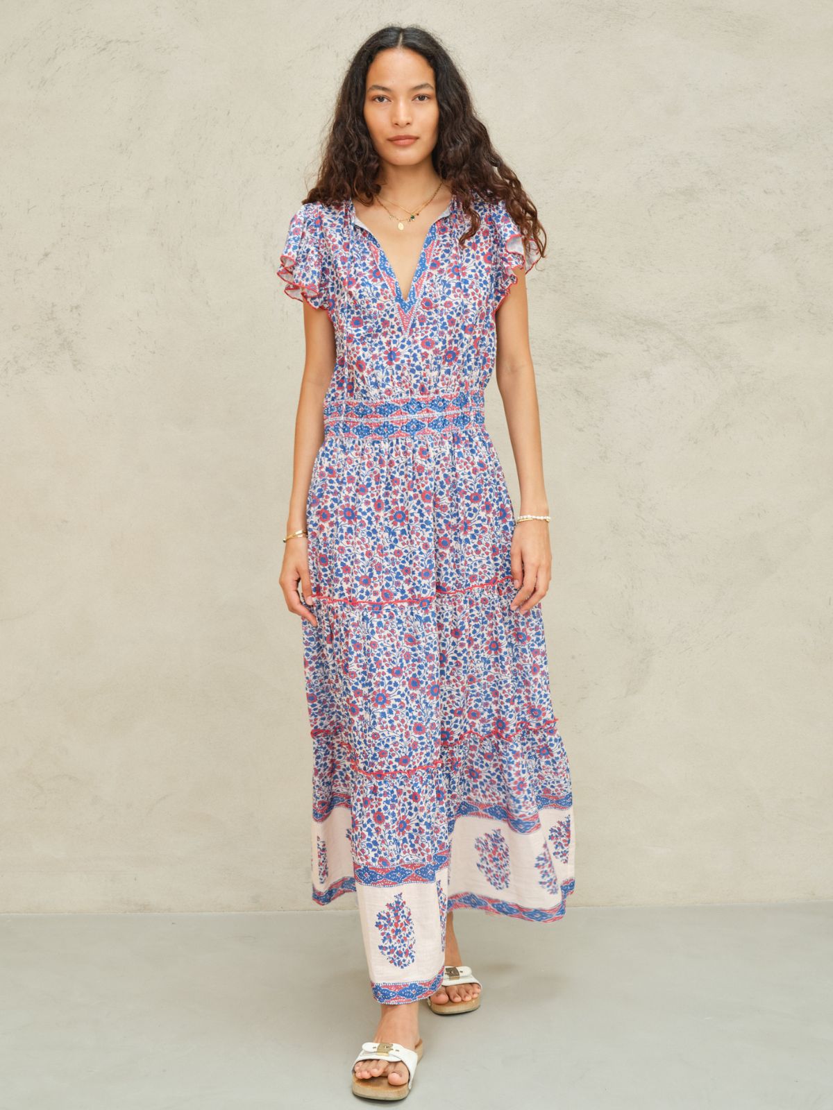 Della Print Maxi Dress - Blue