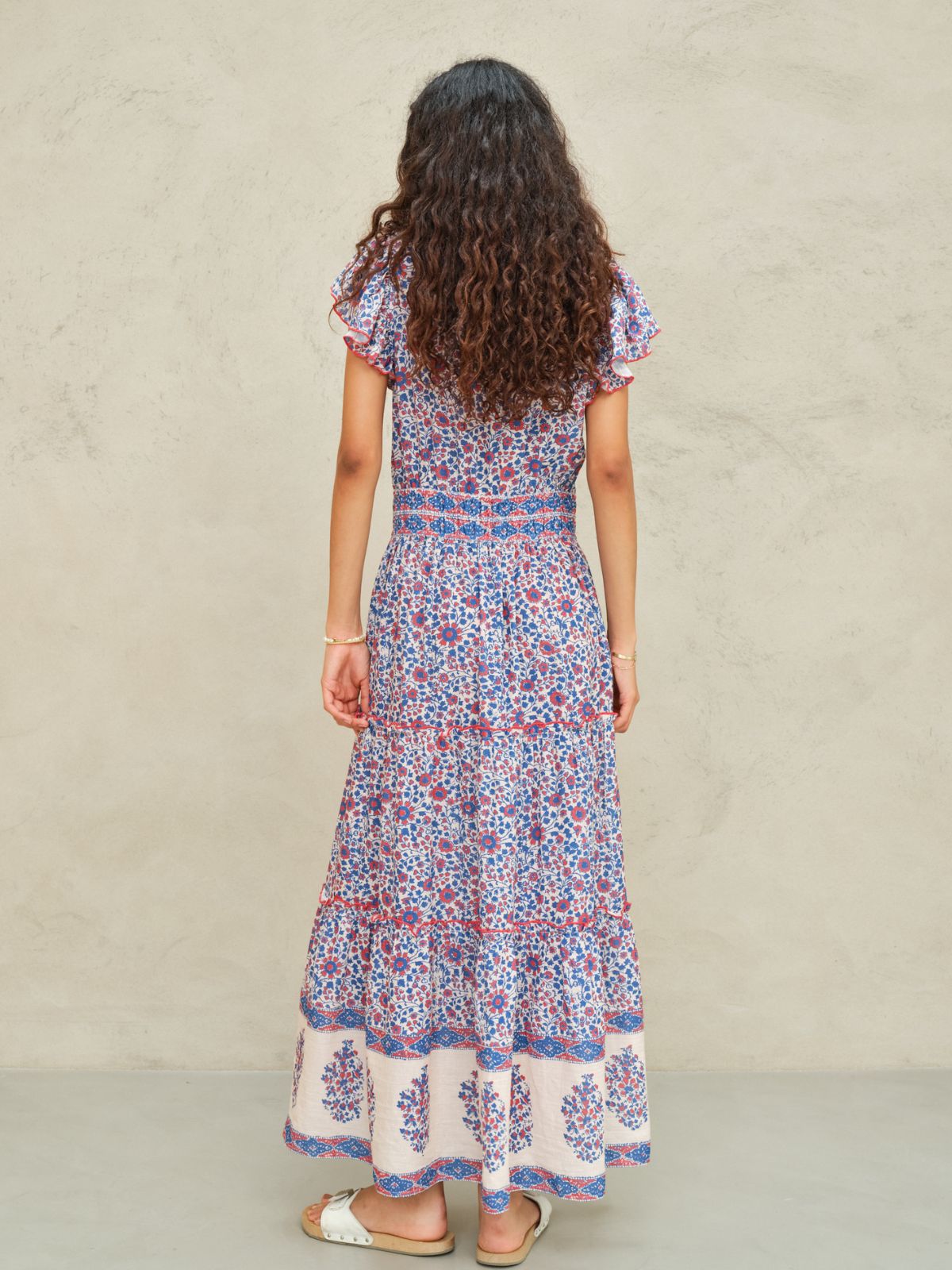 Della Print Maxi Dress - Blue