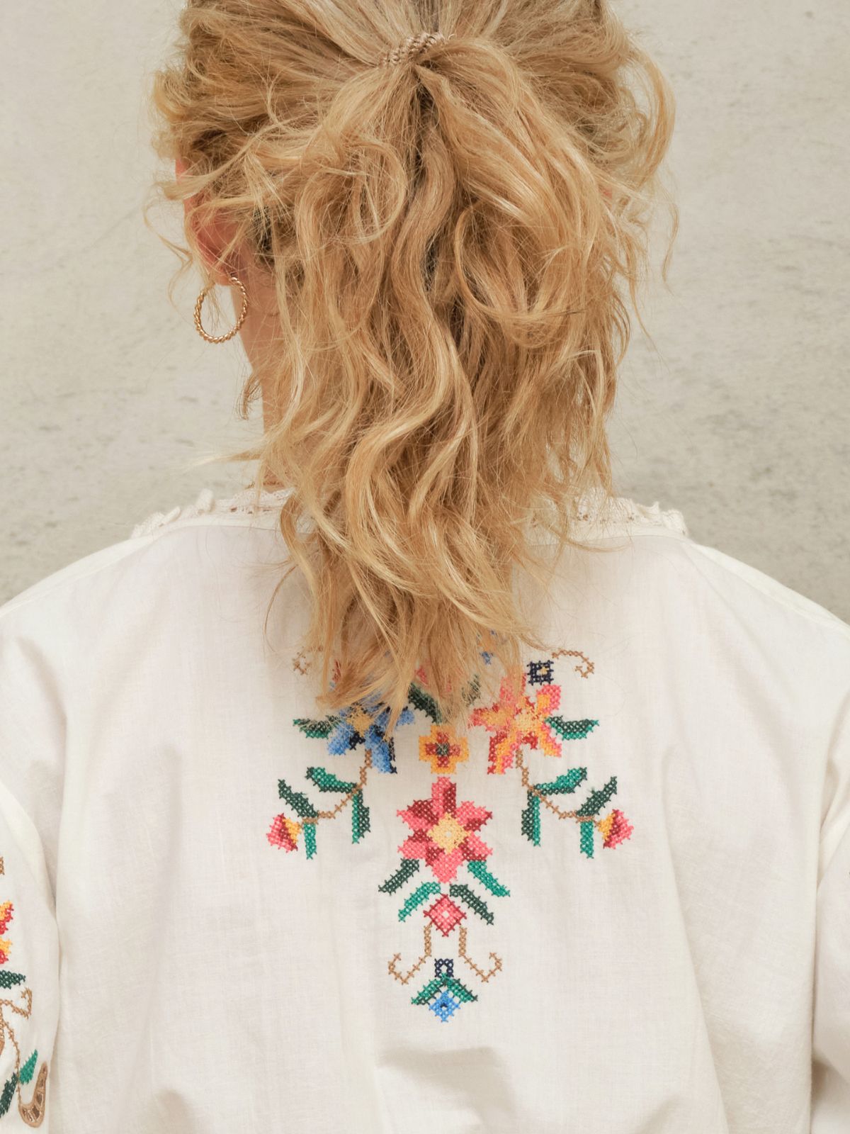 Gracie Embroidered Floral Dress- White
