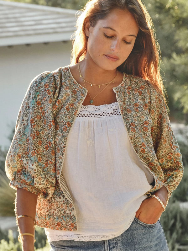 Jaci Print Jacket - Green
