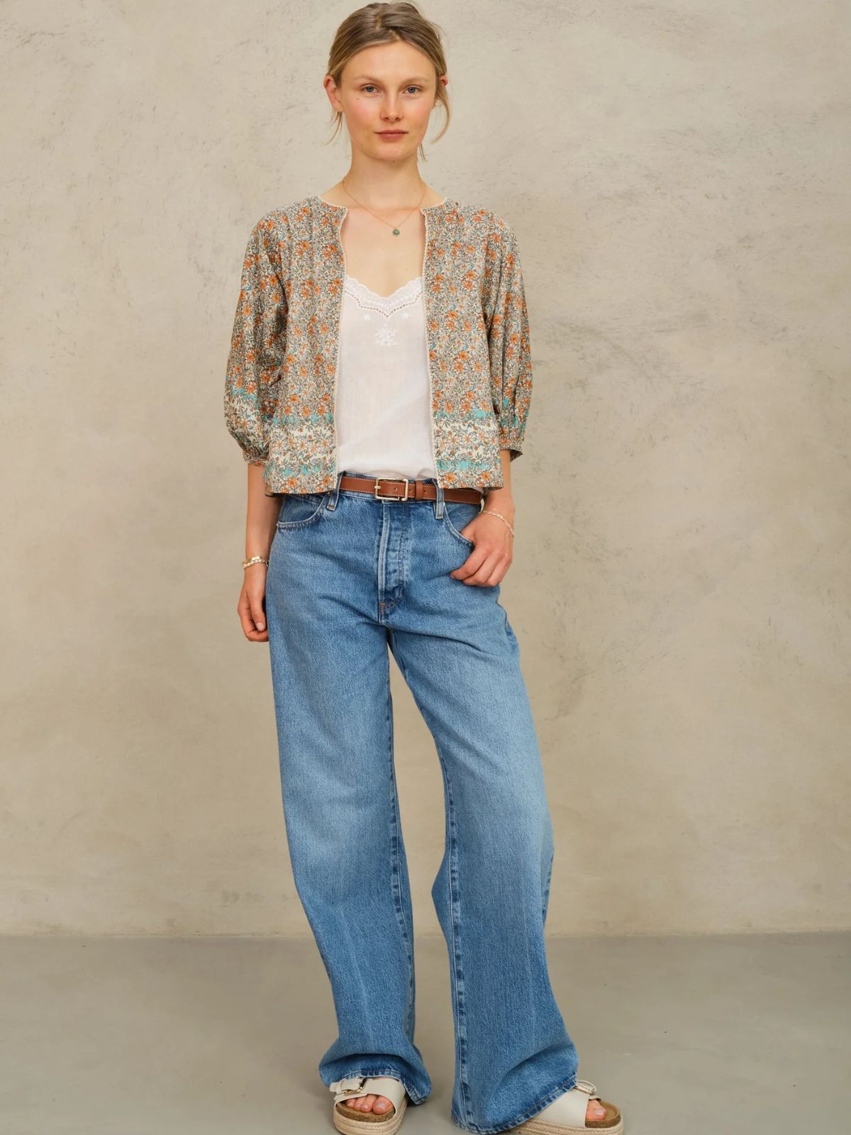 Jaci Print Jacket - Green