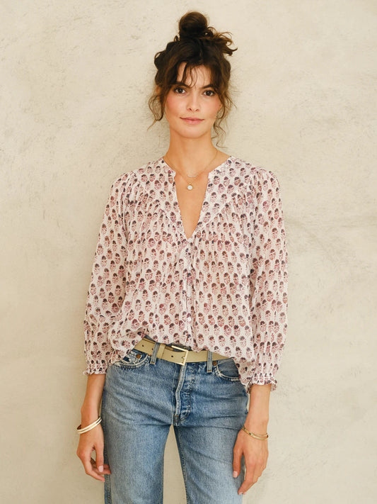 Kiki Print Long Sleeves Top