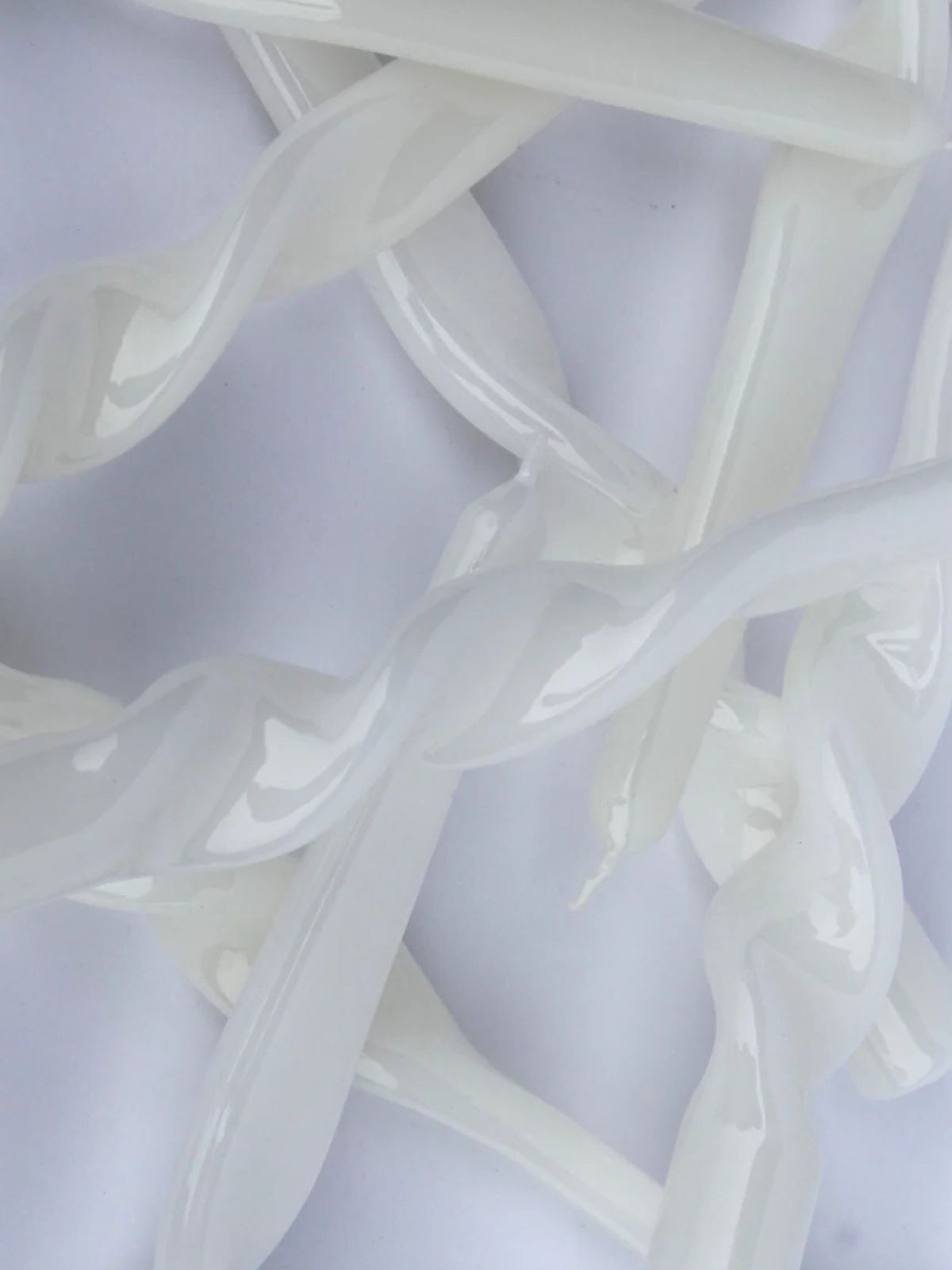 Twist Taper Candle - Ice White