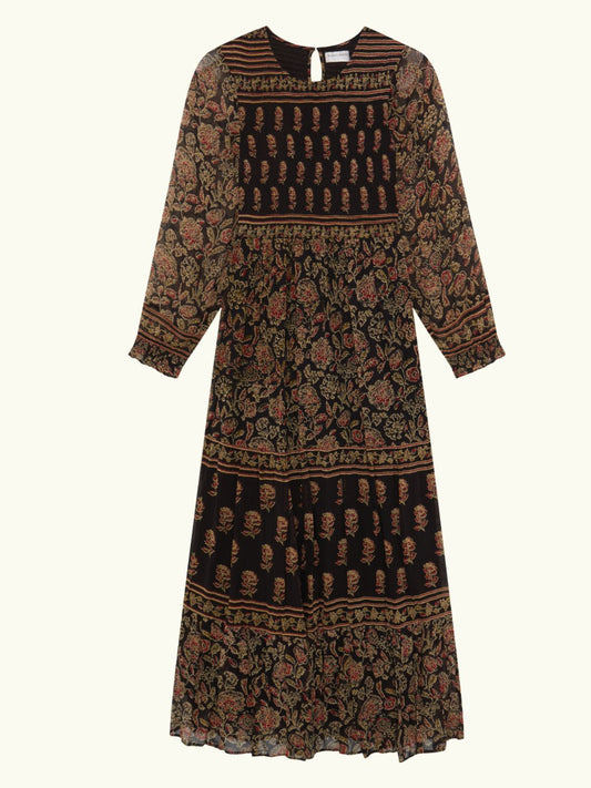 Andrea Print Dress - Black