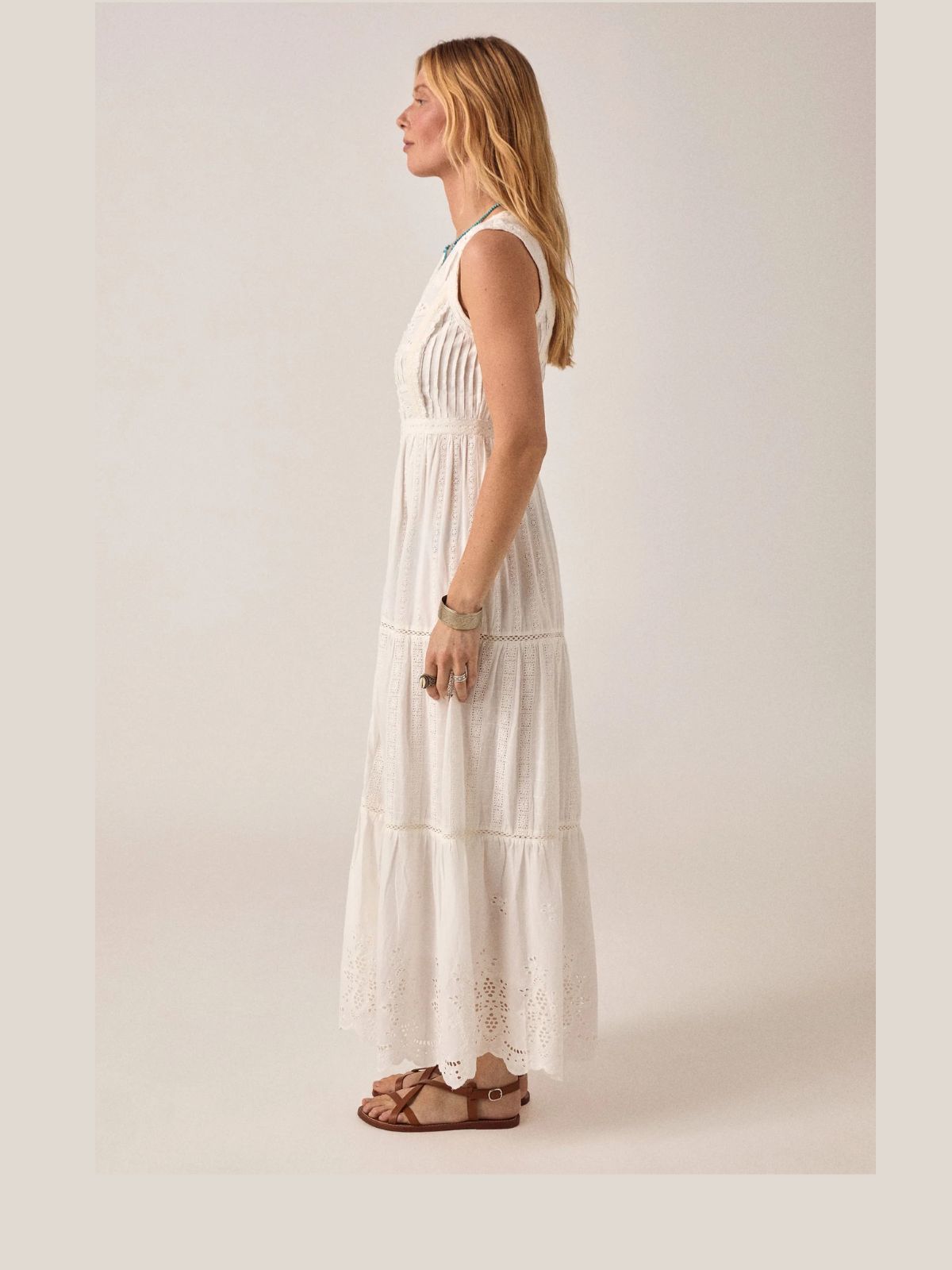 Gino Embroidered Dress - Cream