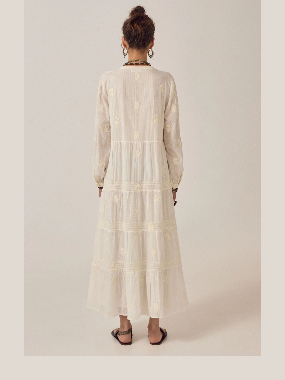 Lala Embroidered Dress - Ecru