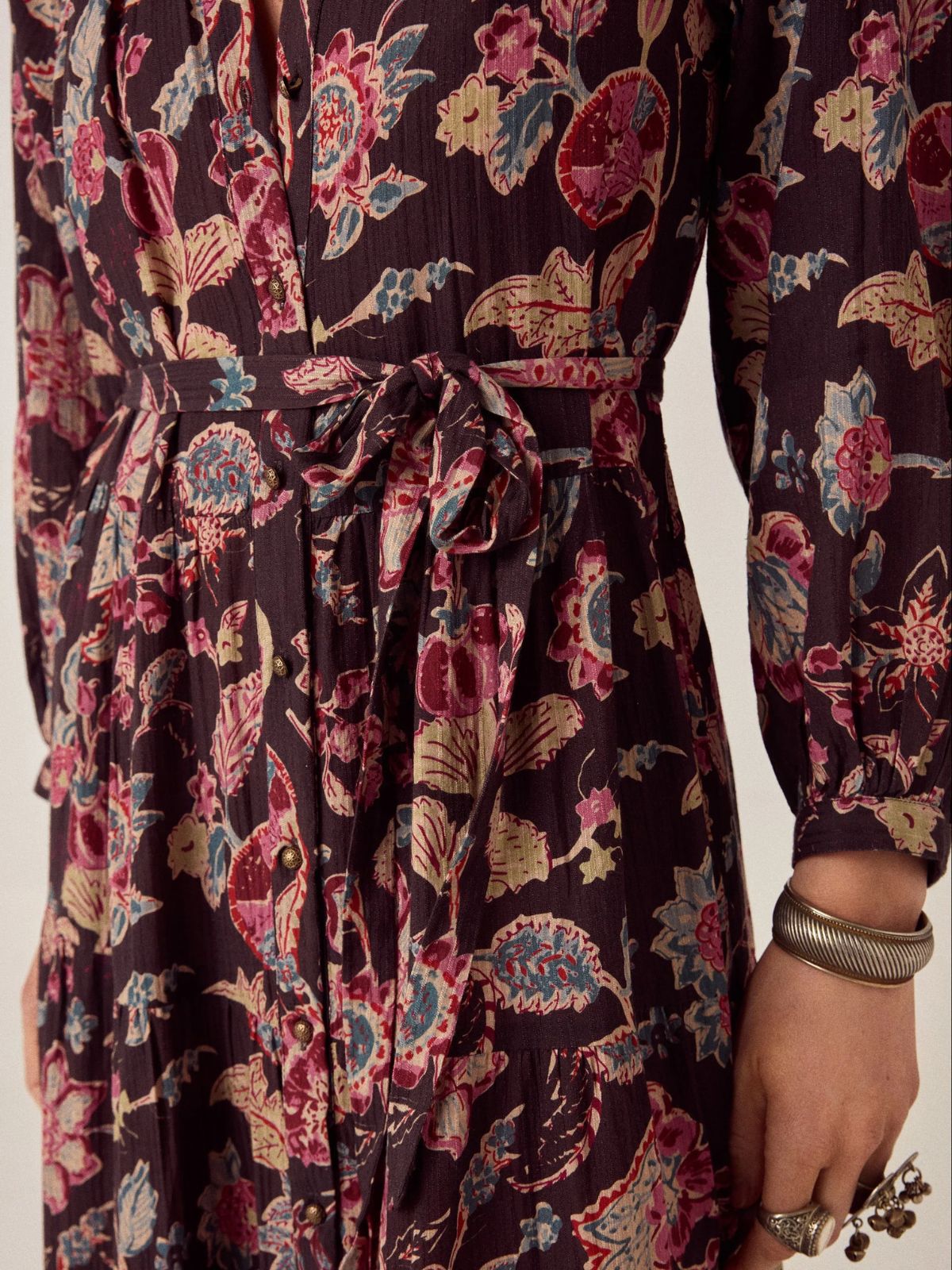 Iris Fashion - MAISON HOTEL - Louise Floral Print Dress - Black