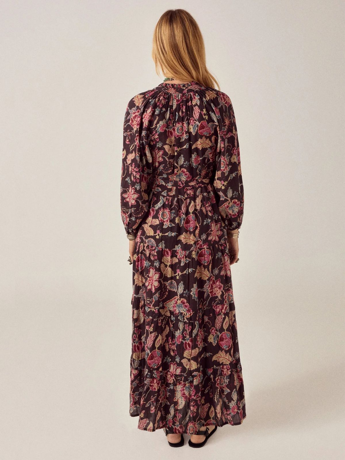 Iris Fashion - MAISON HOTEL - Louise Floral Print Dress - Black
