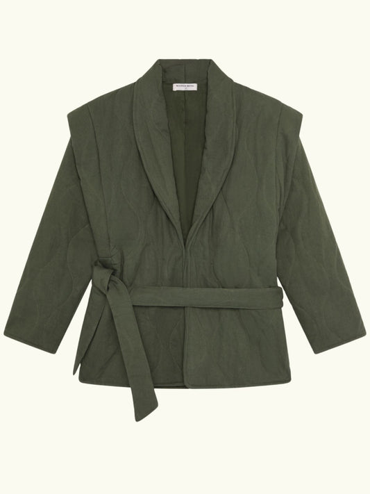 Lucille Belted Jacket - Khaki
