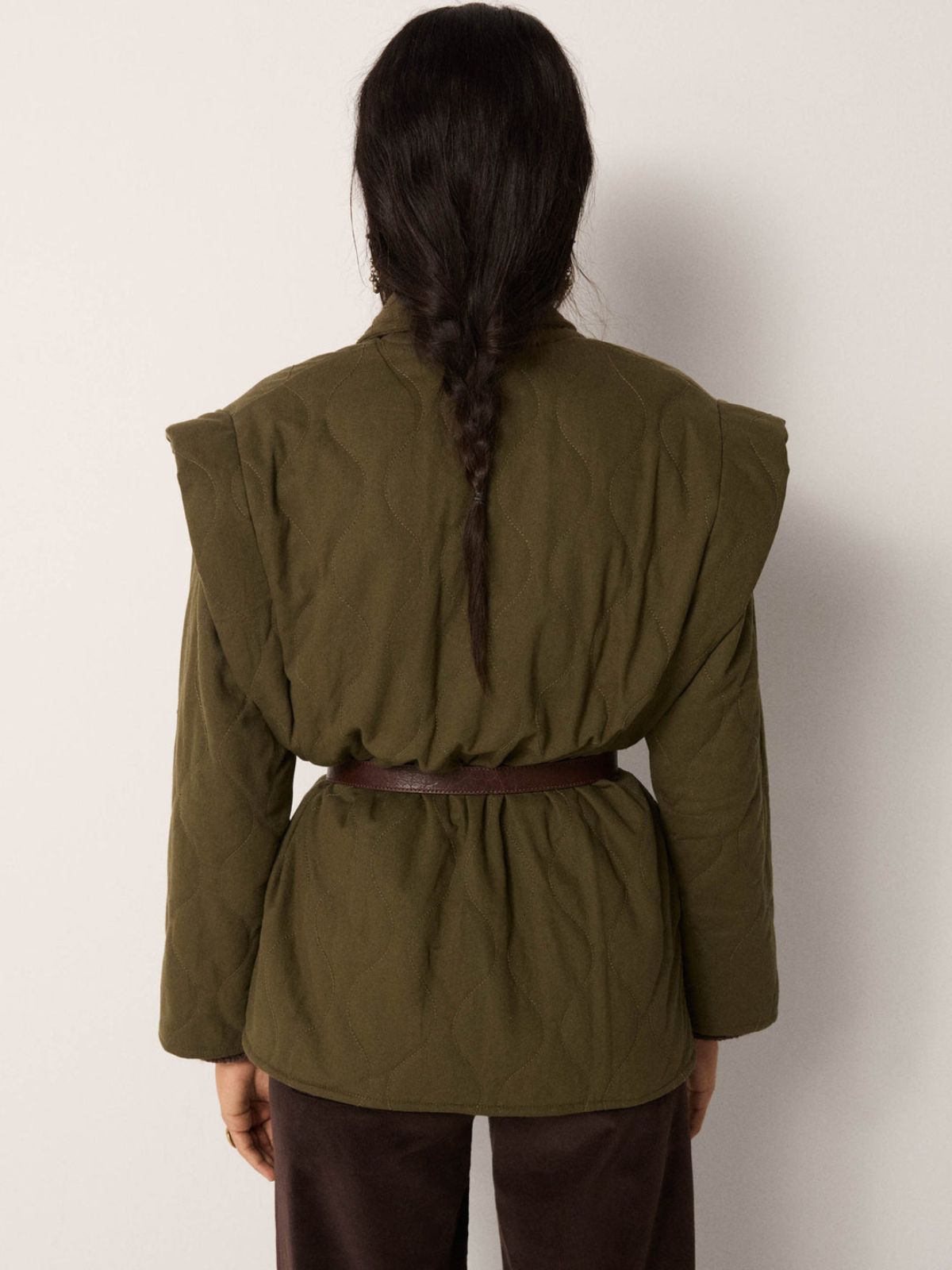 Lucille Belted Jacket - Khaki