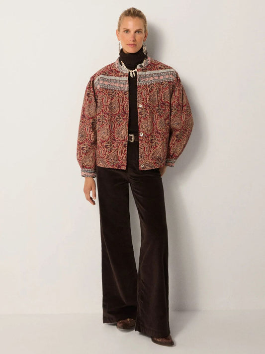 Olivia Print Jacket - Red
