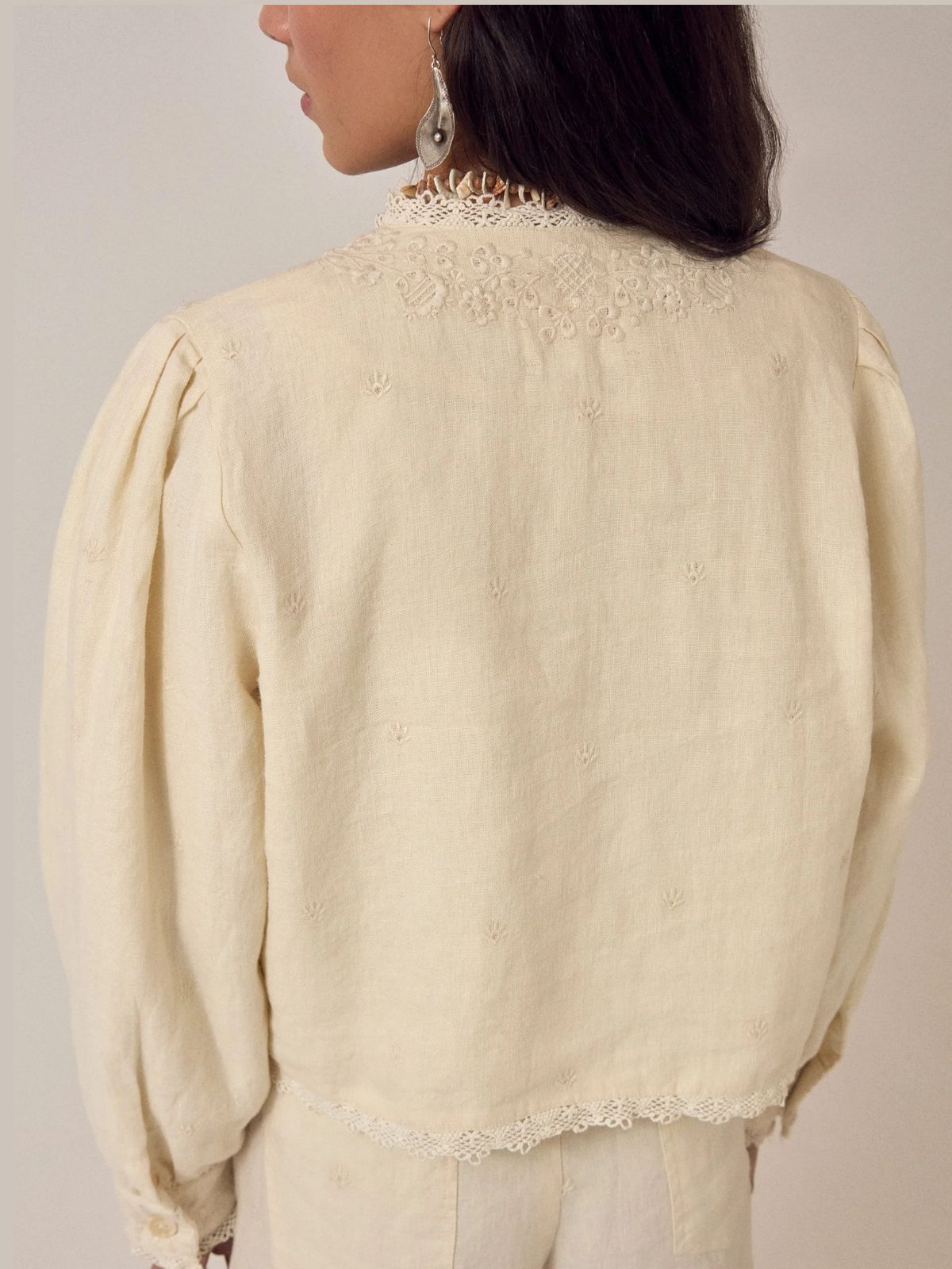 Otelo Linen Jacket - Ivory