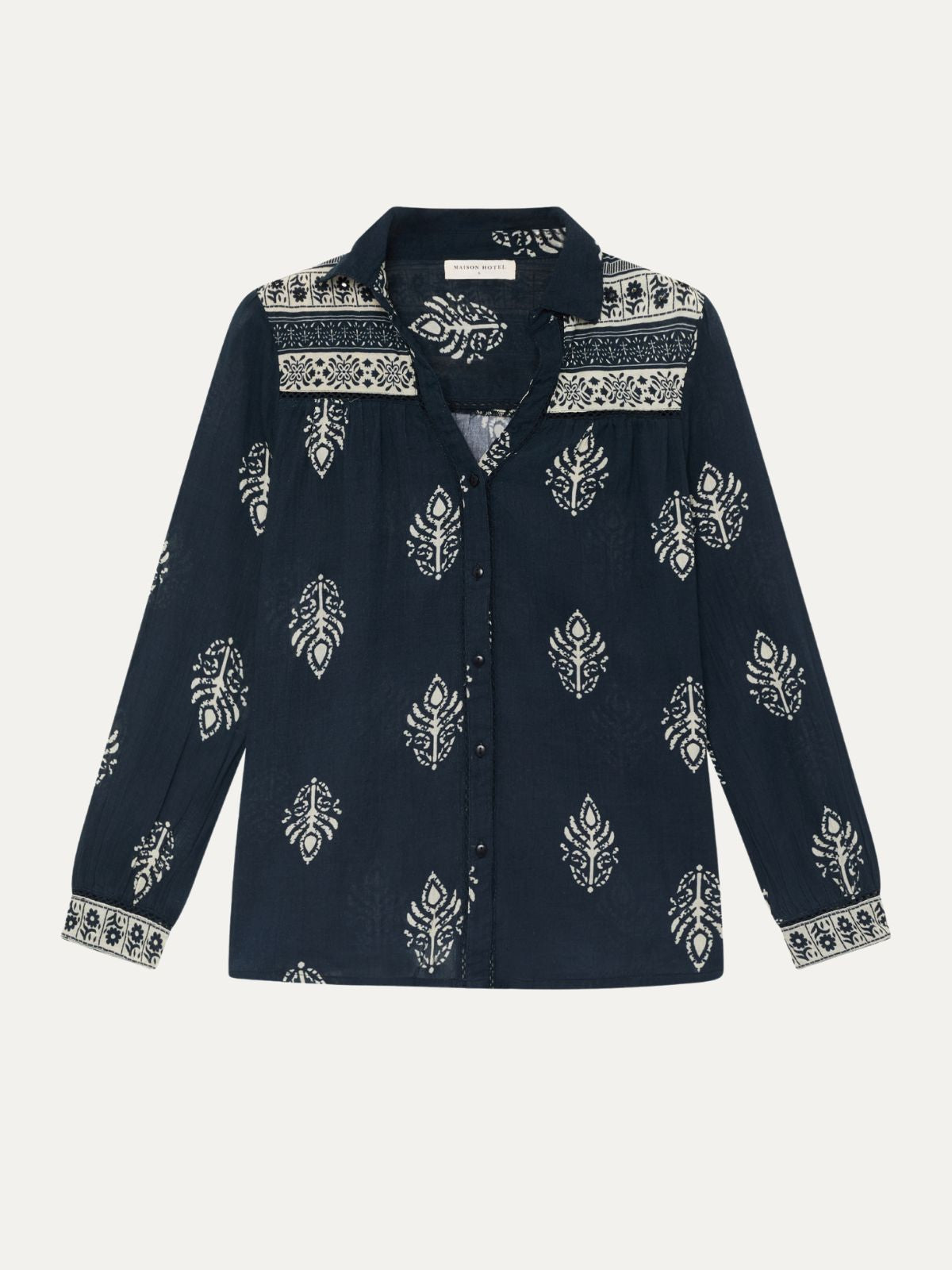 Rani Leaves Top - Black