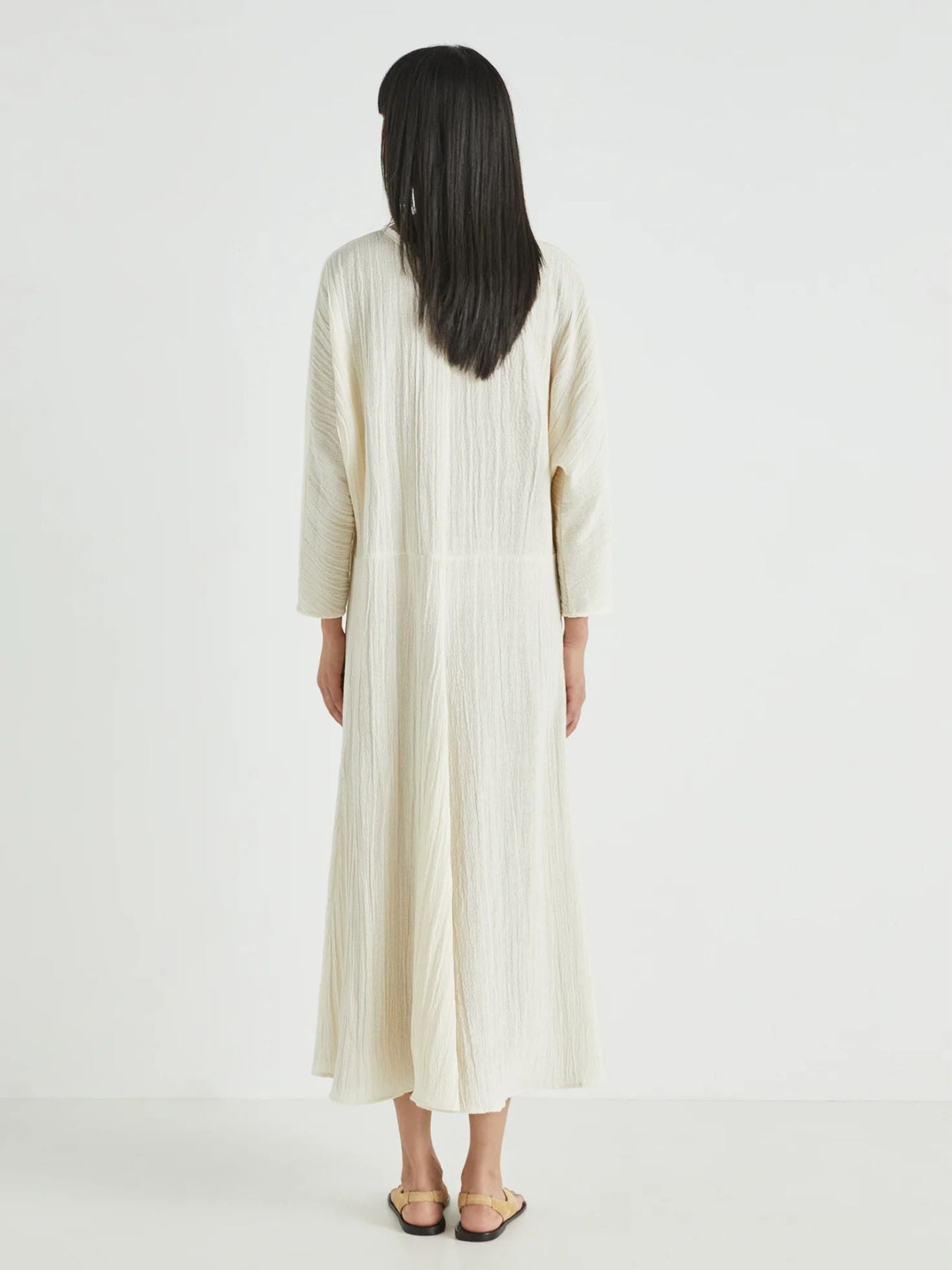 Iris Fashion - MASSCOB - Arbor V-Neck Long Dress - Alabaster