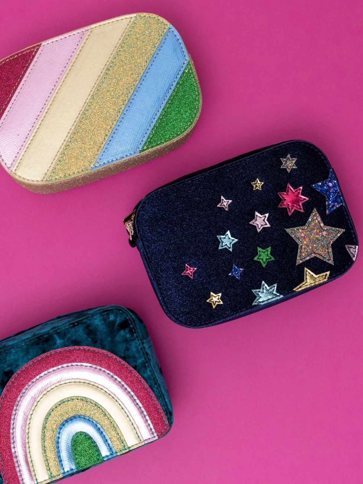 Night sky Velvet Bag - Navy