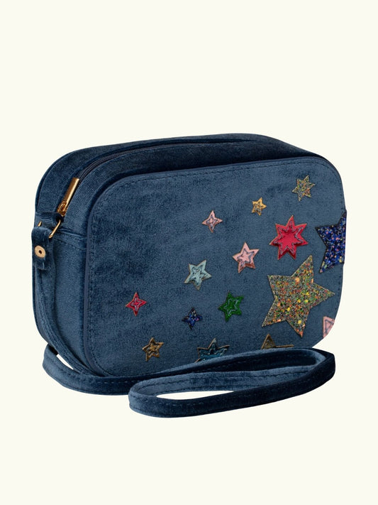 Night sky Velvet Bag - Navy