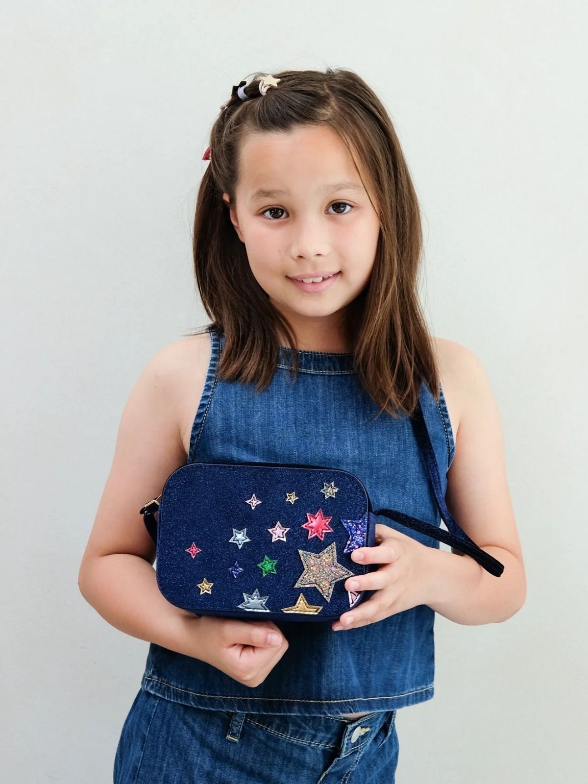 Night sky Velvet Bag - Navy
