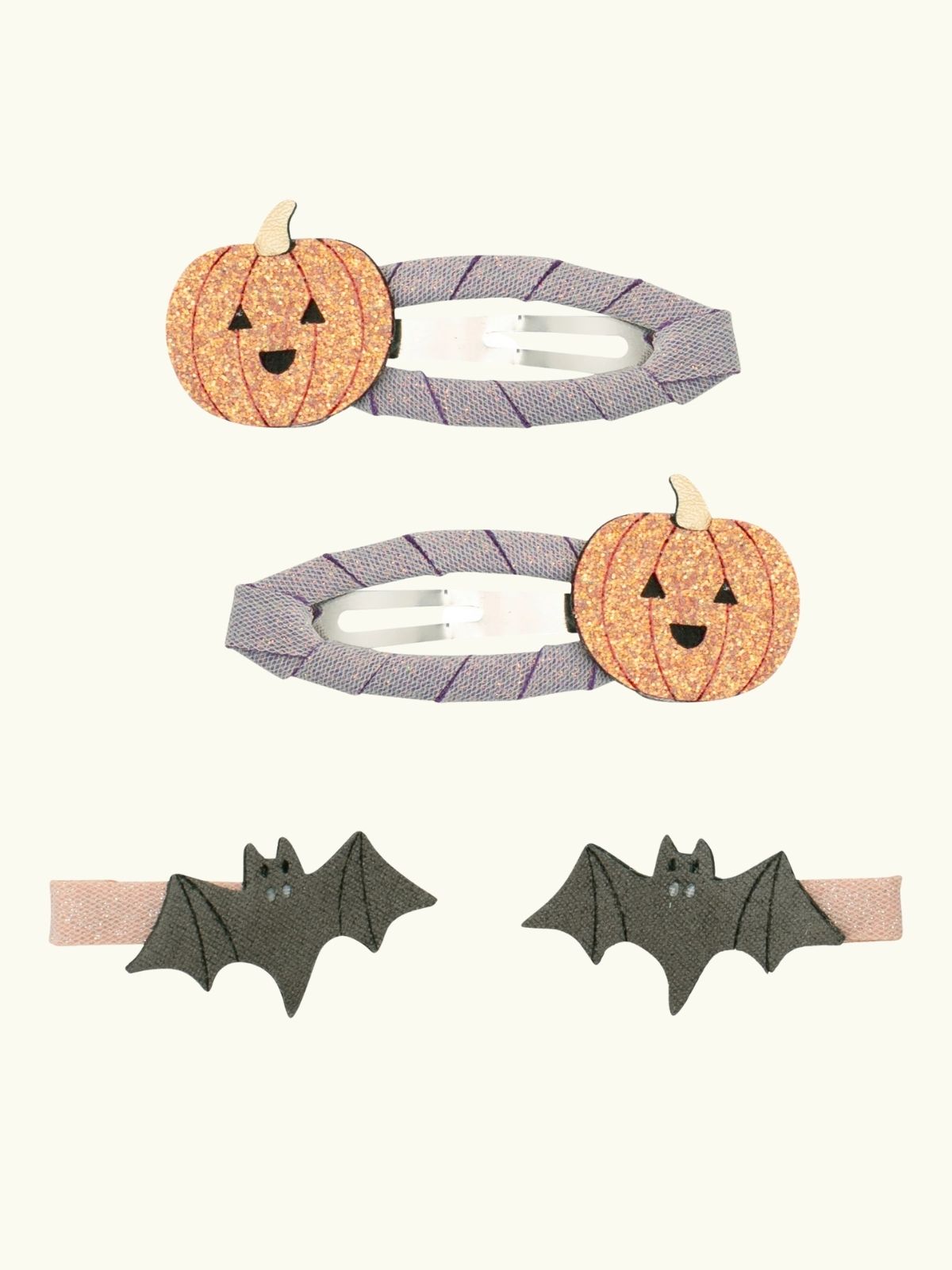Pumpkin & Bat Clip Set - Multi
