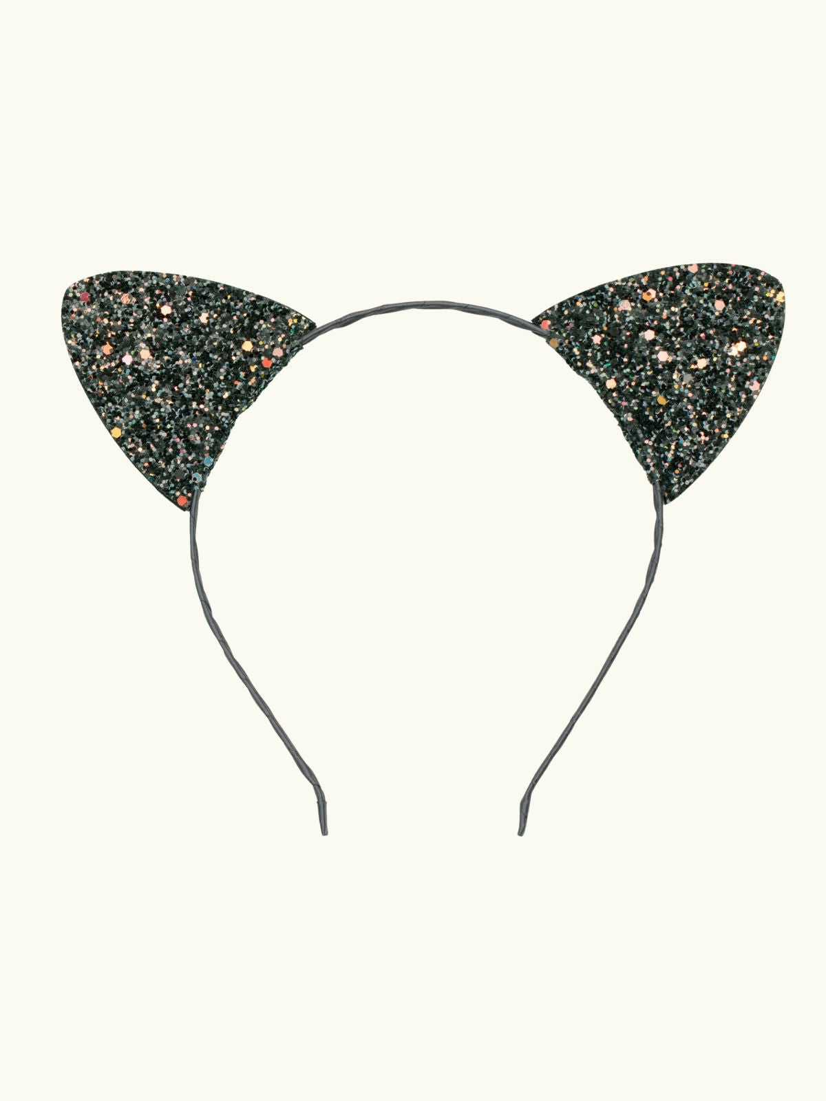 Spooky Glitter Cat Ears - Black