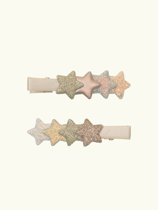 Layered Star Clips - Shimmer