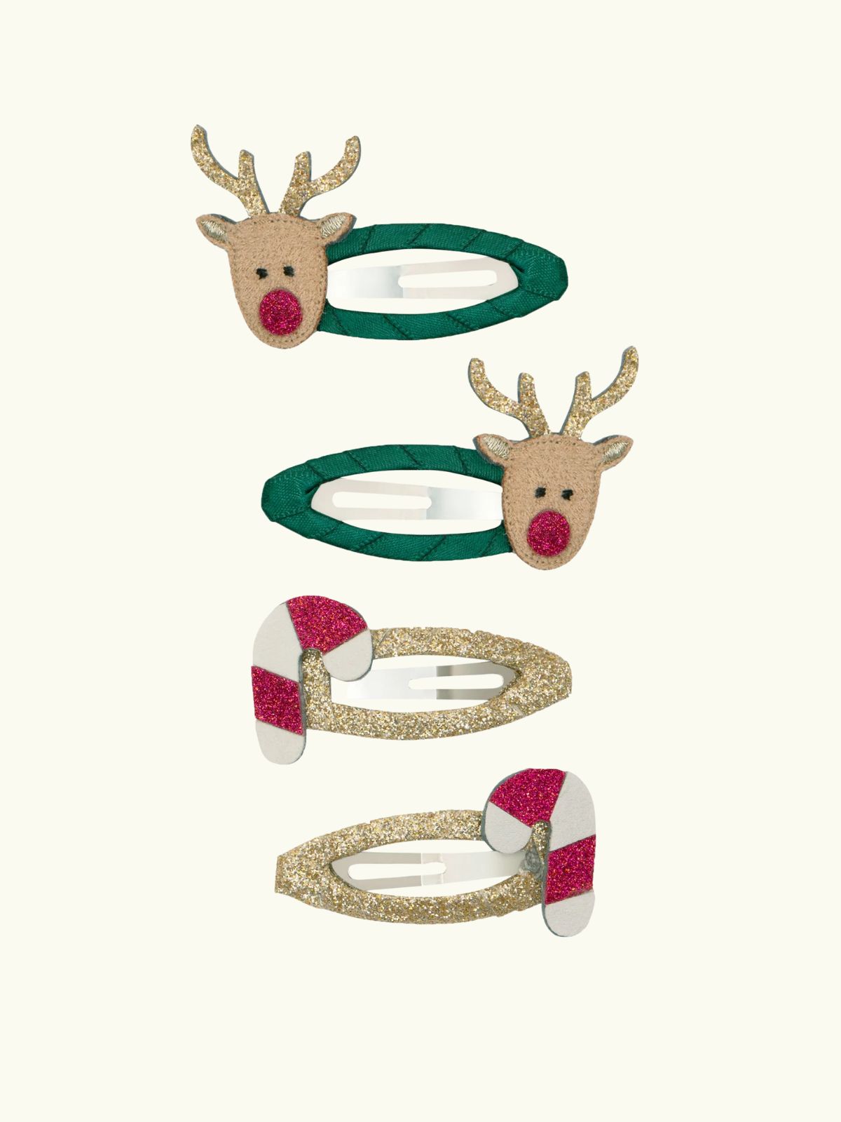 Rudolph & Candy Cane Clic Clacs- Multi