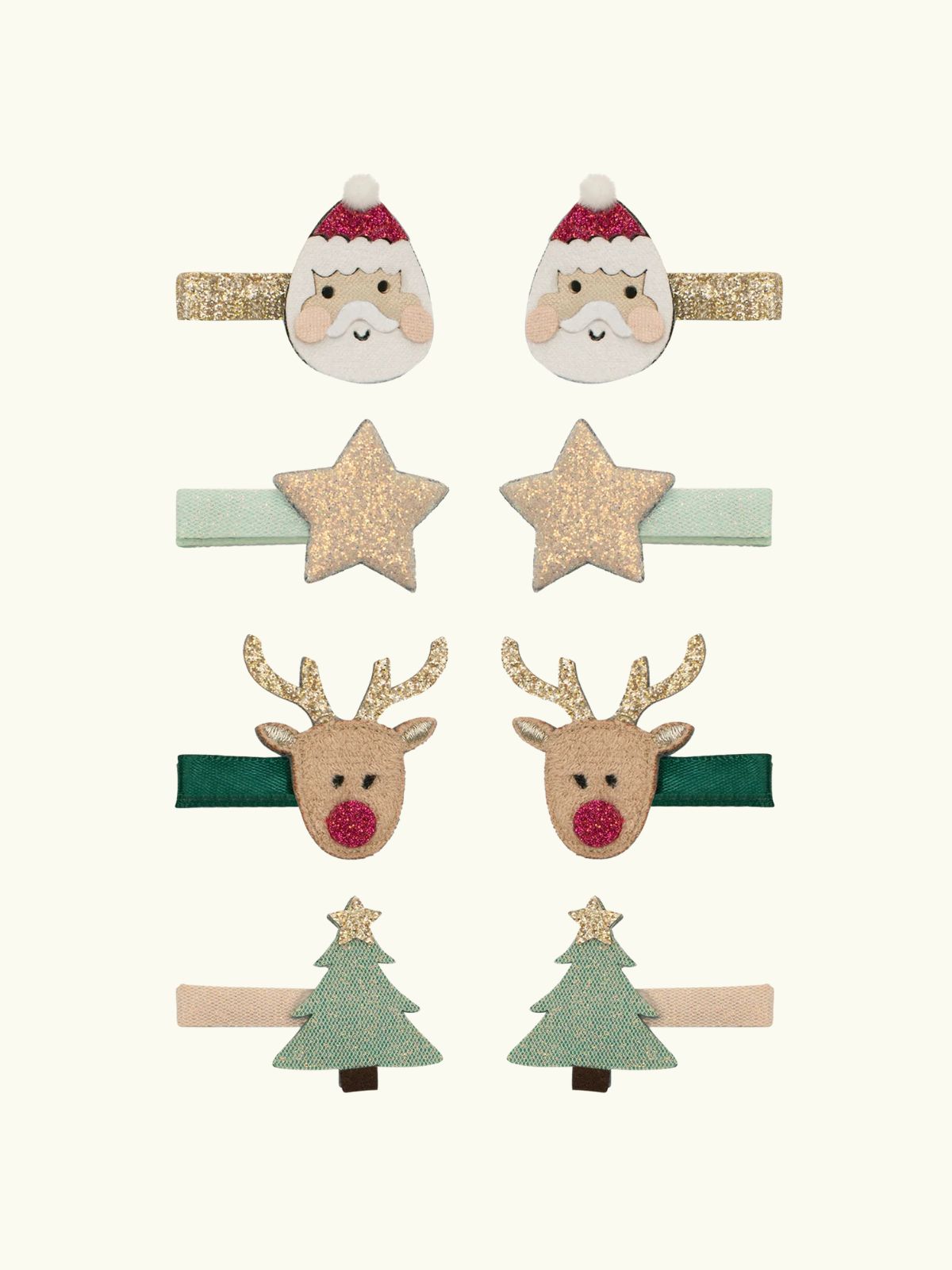 Santa & Rudolph Mini Clips - Multi