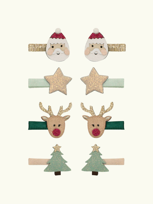 Santa & Rudolph Mini Clips - Multi