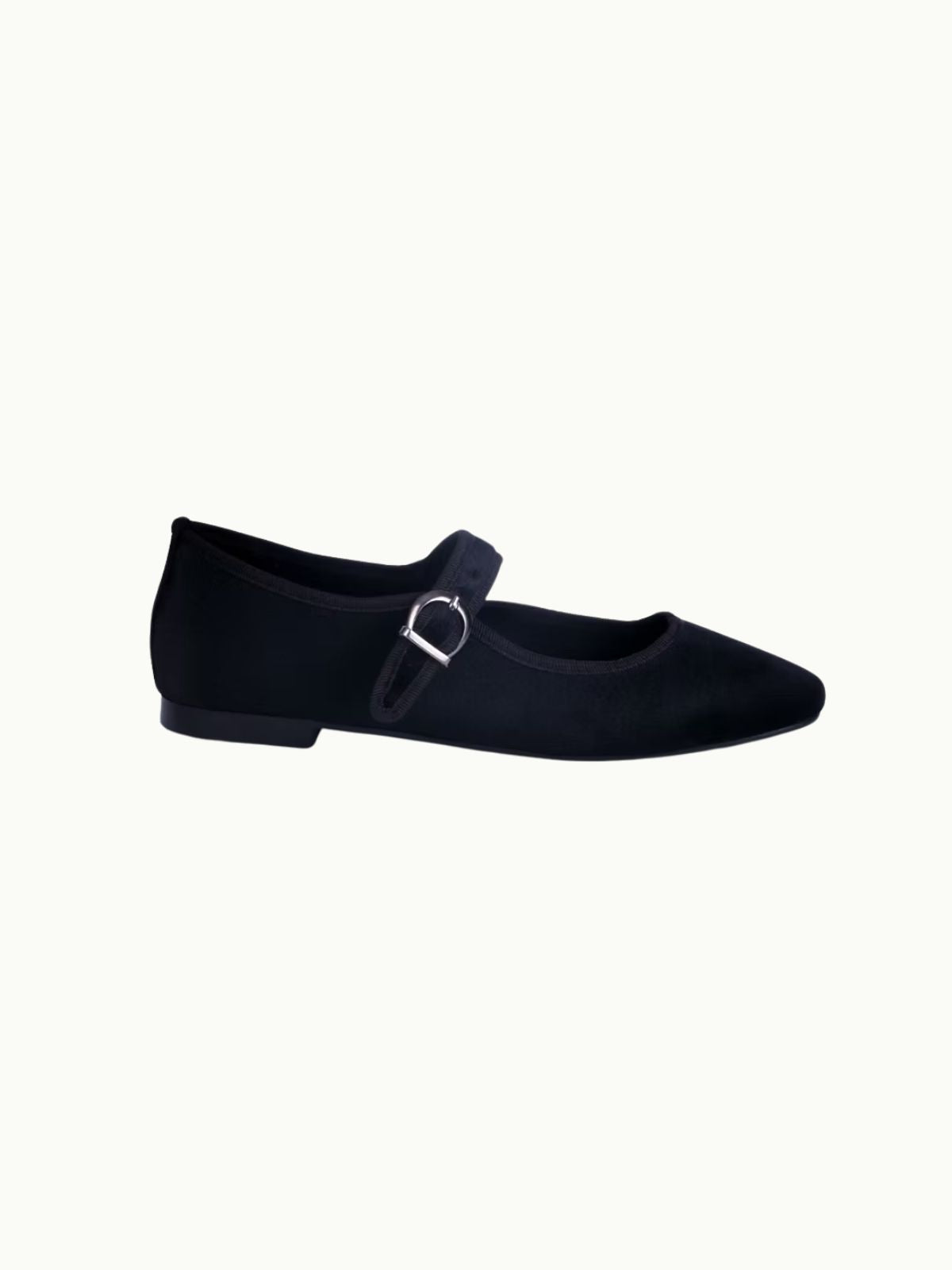 Iris Fashion - MOI LONDON - Mary Jane Velvet Shoe - Black