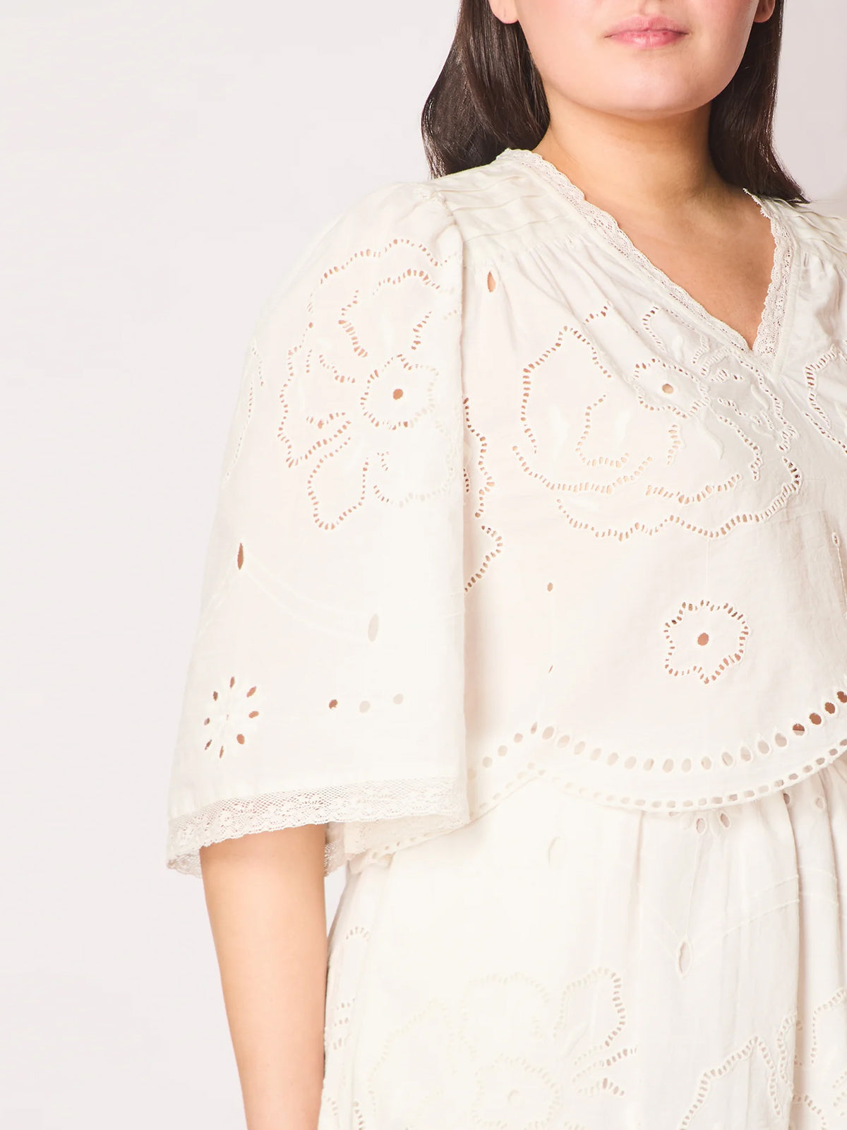 Mabel Cutwork Embroidered Top