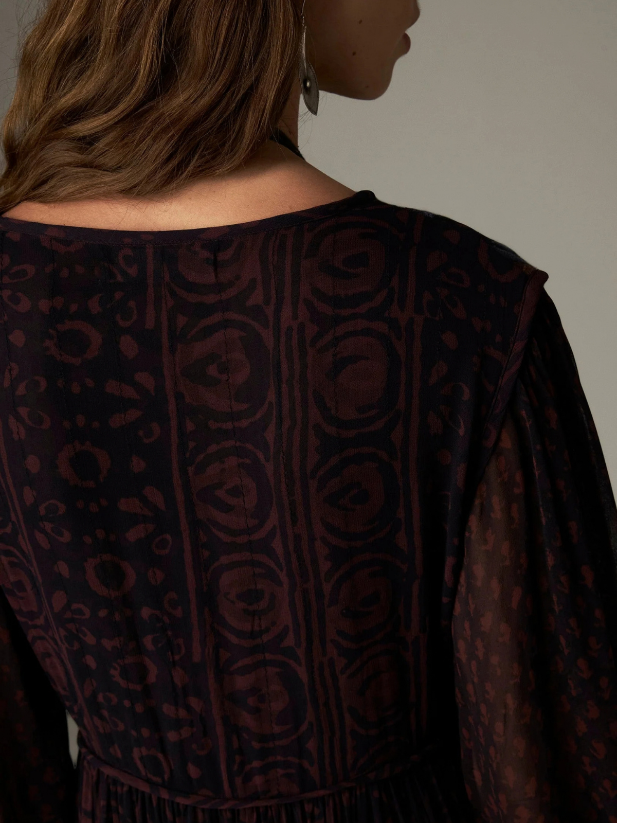 Emilia Print Dress - Brown