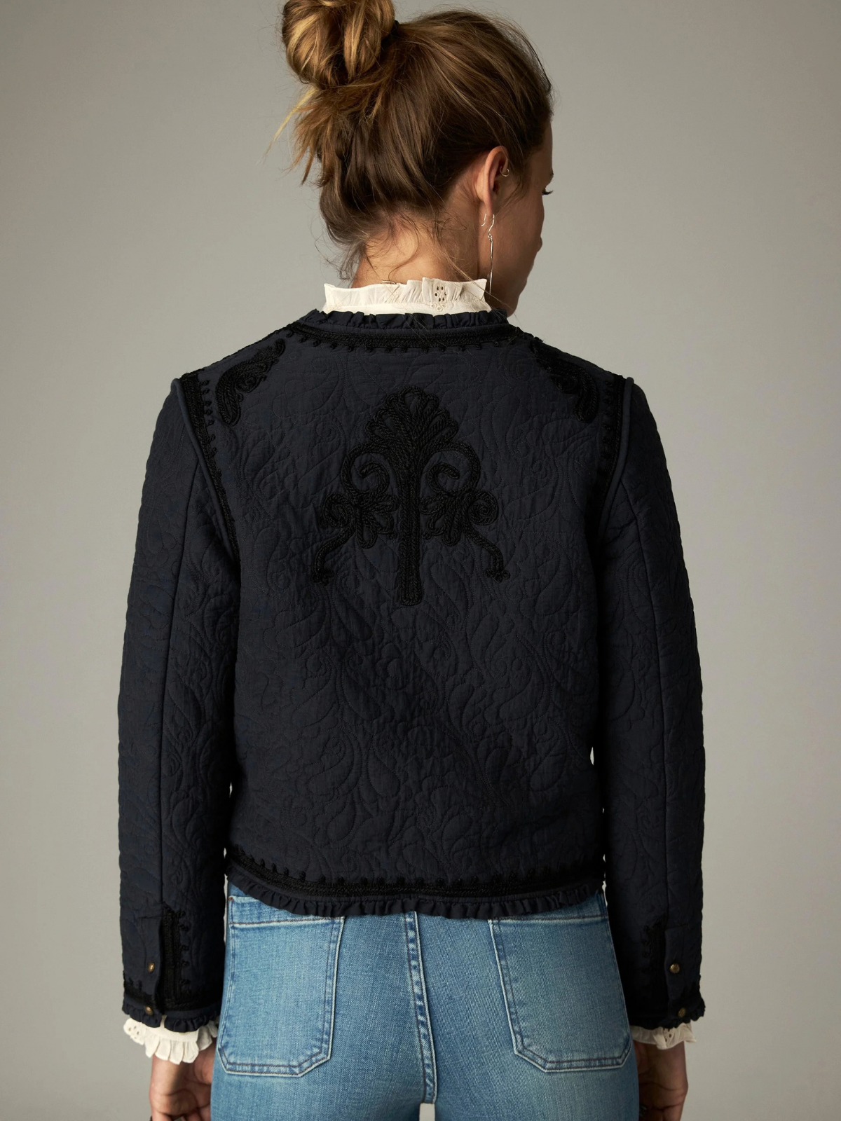 Paco Embroidered Jacket - Midnight