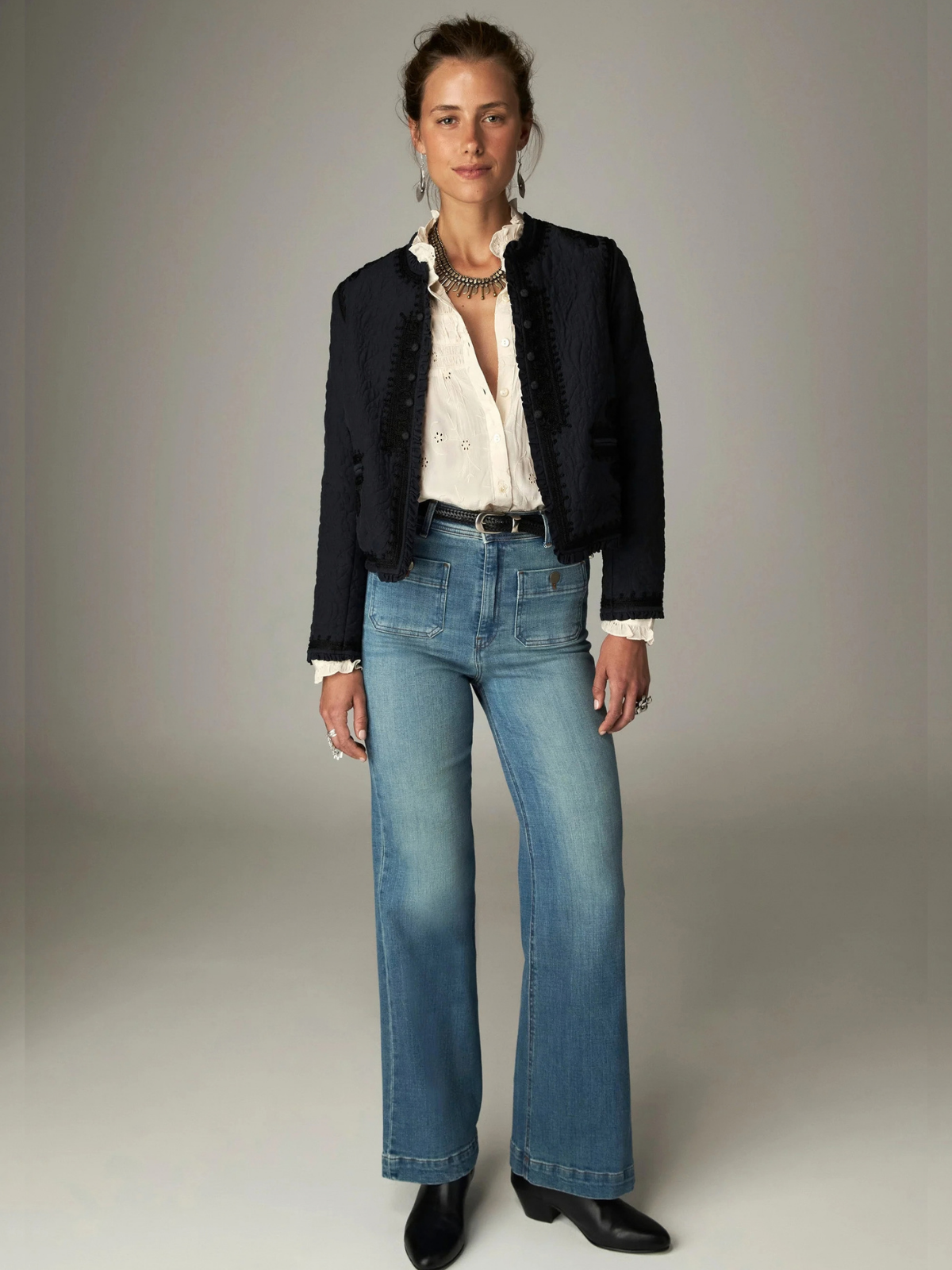 Paco Embroidered Jacket - Midnight