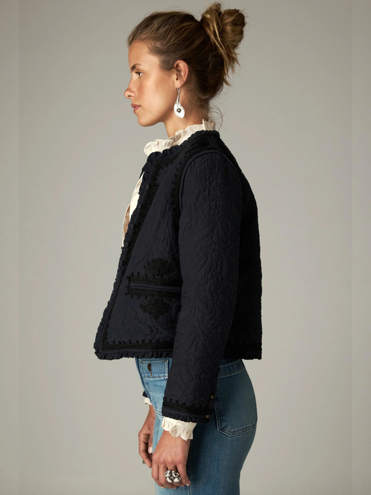 Paco Embroidered Jacket - Midnight