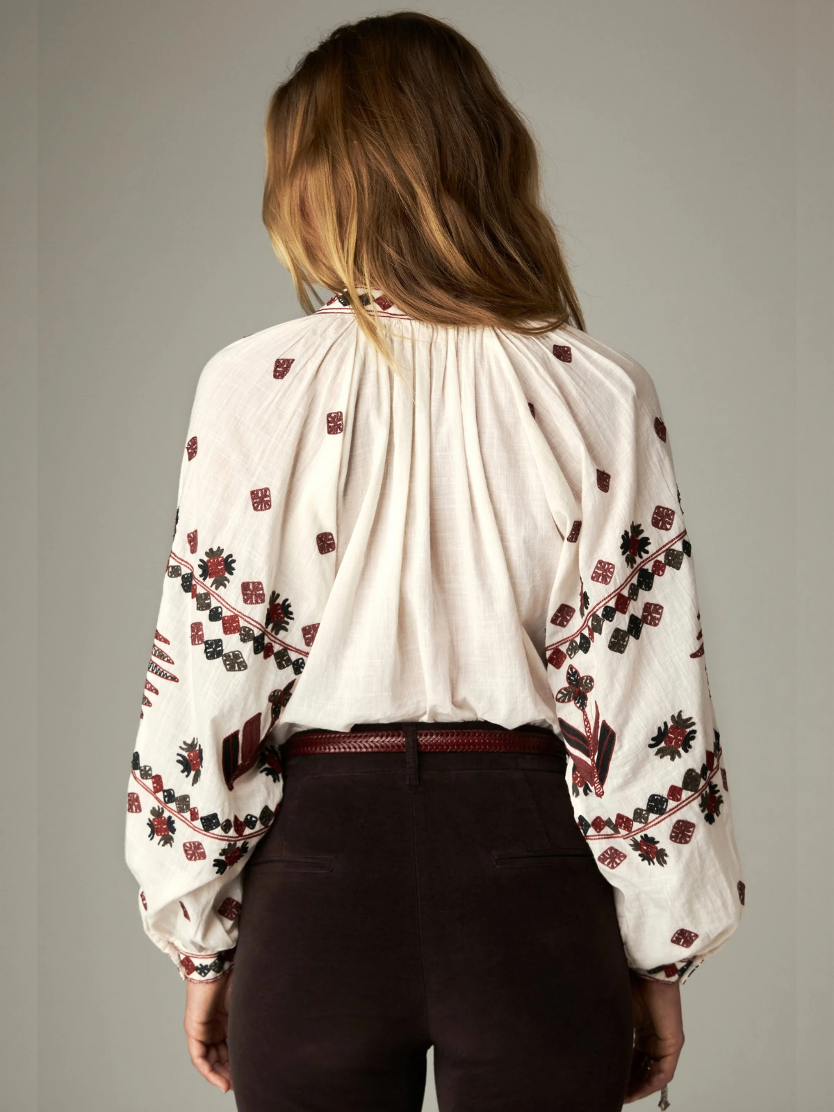 Robin Embroidered Blouse - Cream