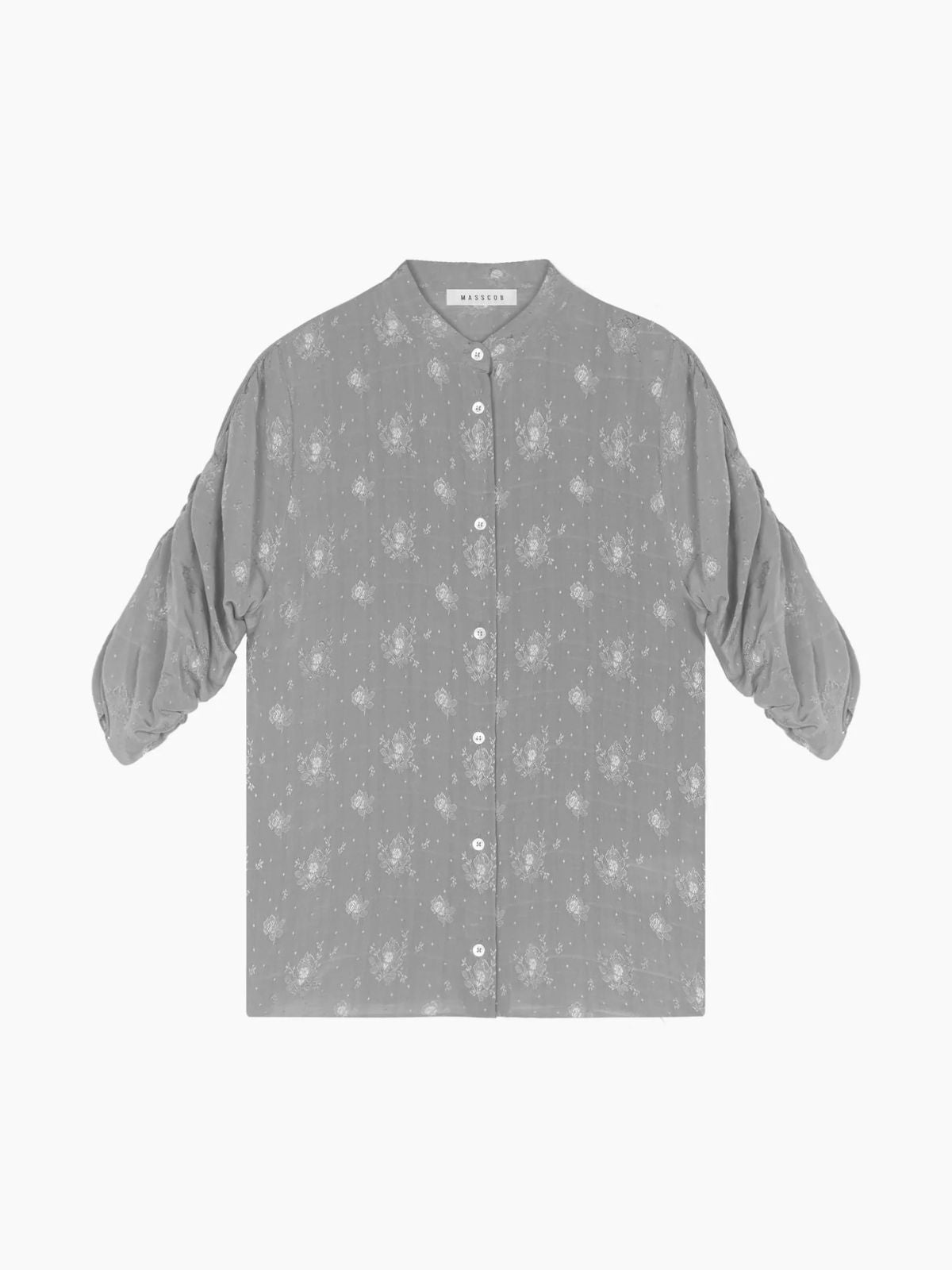 Carla Print Shirt - Silver