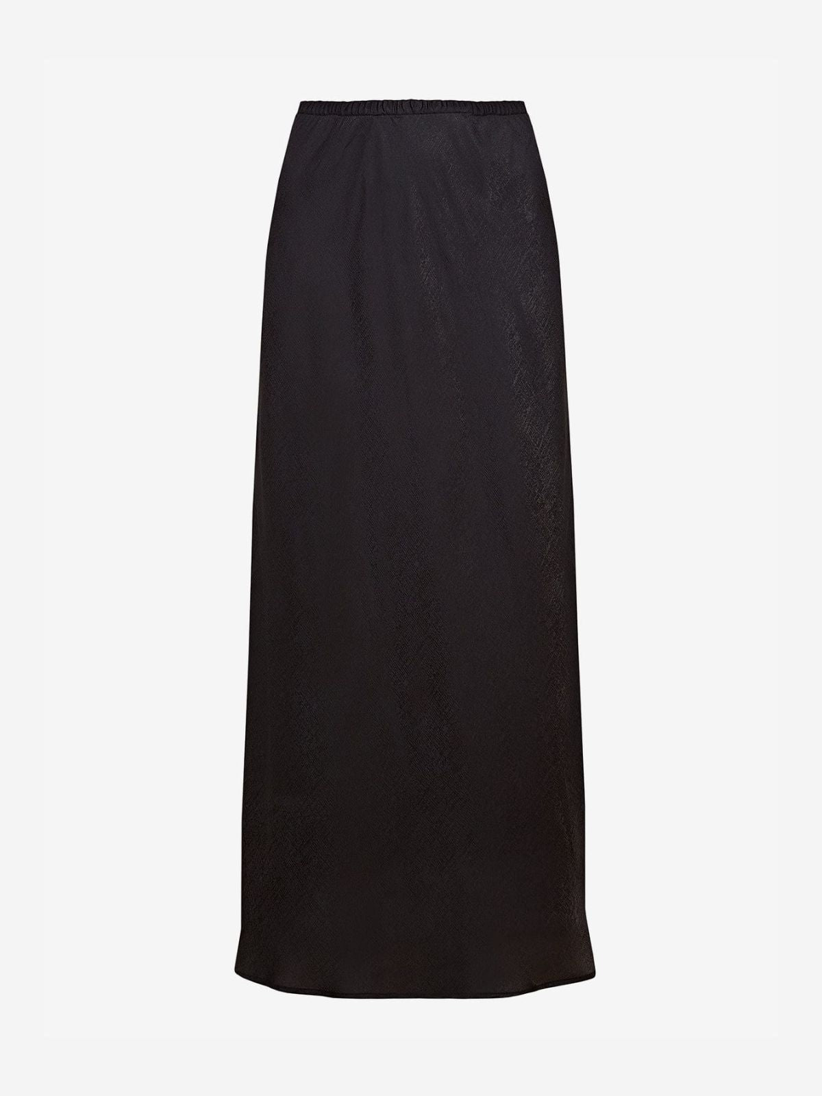 Micha Silk Blend Slip Skirt -Black