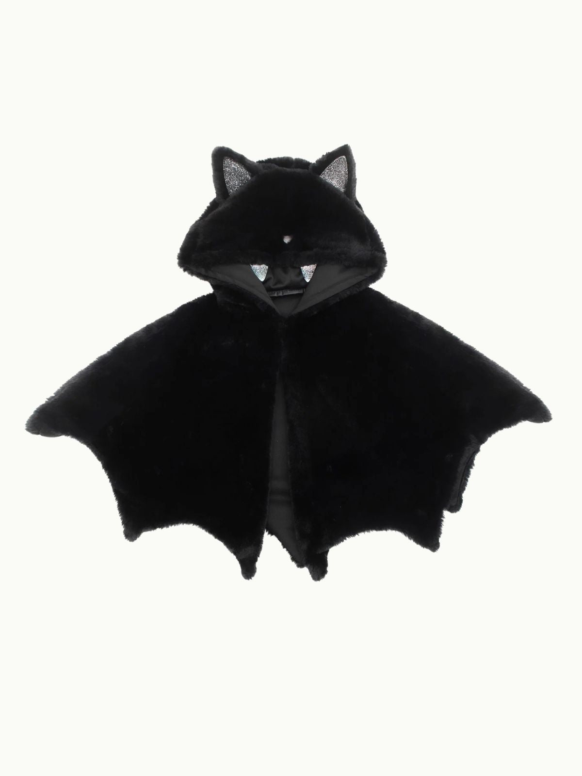Furry Bat Cape - Black