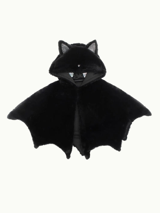 Furry Bat Cape - Black